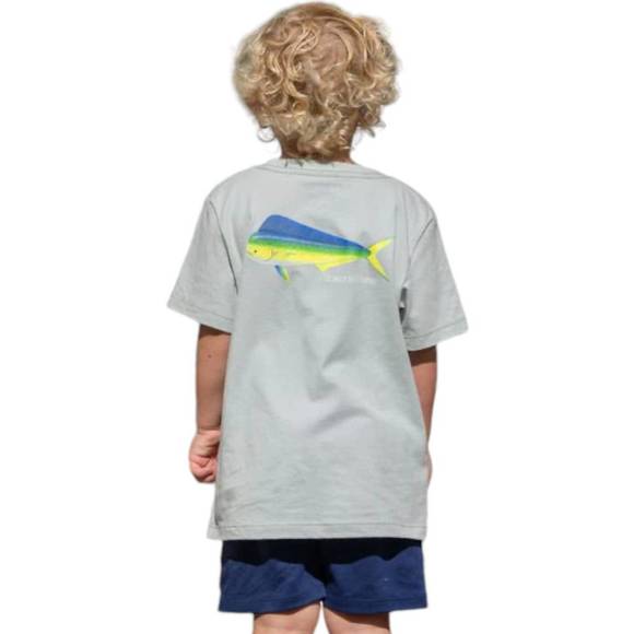 NEW SALTWATER BOYS CO. mahi pocket tee in grey - Picture 2 of 2